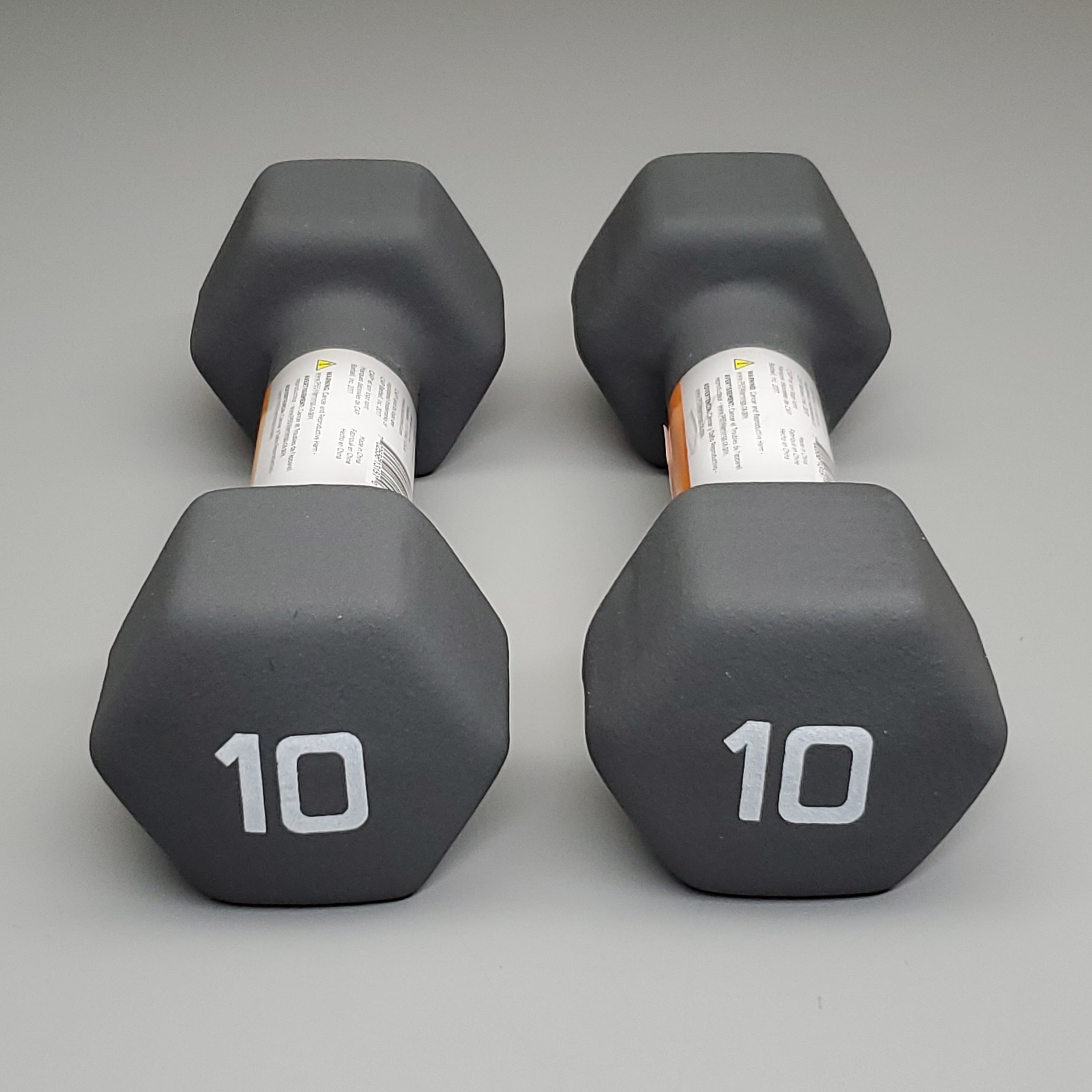 CAP (2 PACK) Neoprene Coated Dumbbells 10 lbs Each Grey SDN5-010 (New)