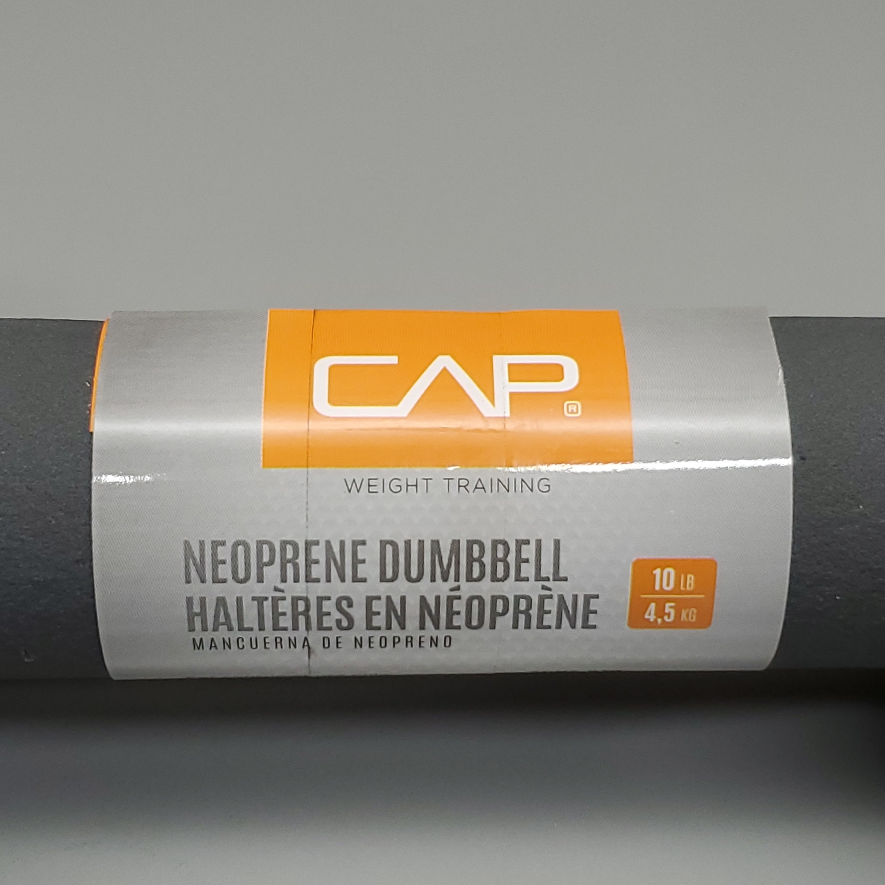 CAP (2 PACK) Neoprene Coated Dumbbells 10 lbs Each Grey SDN5-010 (New)