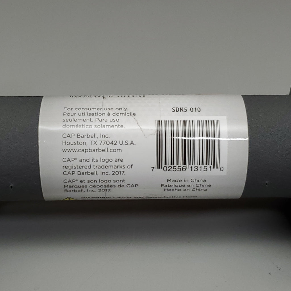 CAP (2 PACK) Neoprene Coated Dumbbells 10 lbs Each Grey SDN5-010 (New)