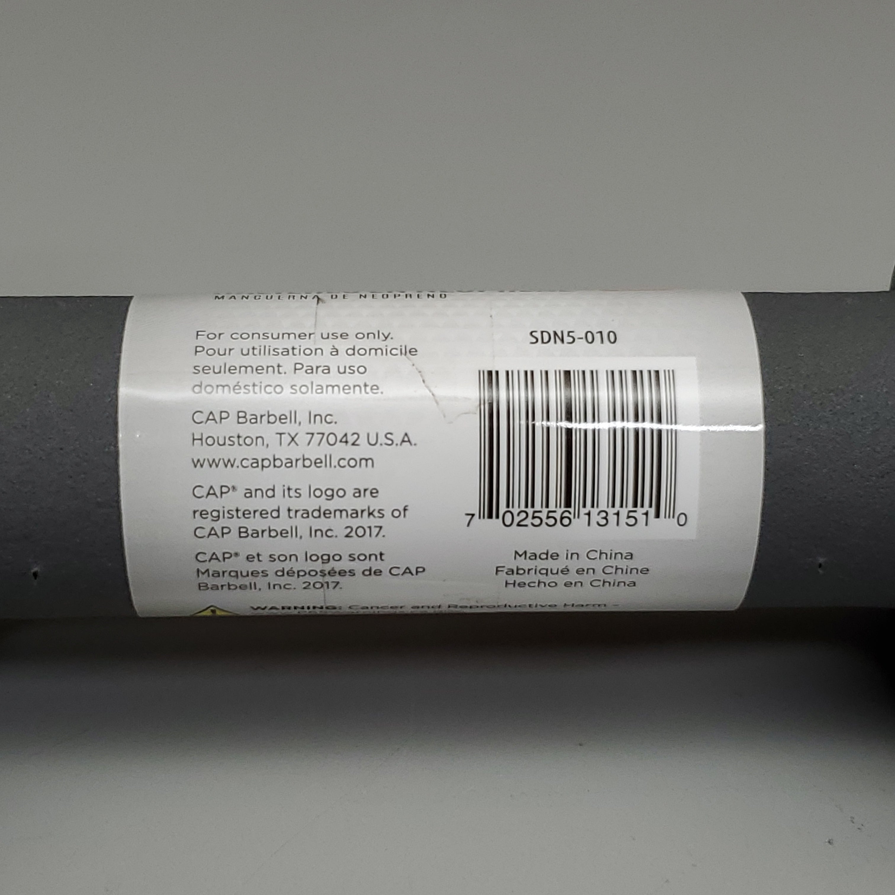 CAP (2 PACK) Neoprene Coated Dumbbells 10 lbs Each Grey SDN5-010 (New)