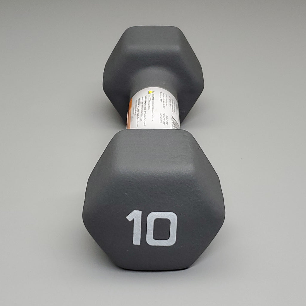 CAP (2 PACK) Neoprene Coated Dumbbells 10 lbs Each Grey SDN5-010 (New)