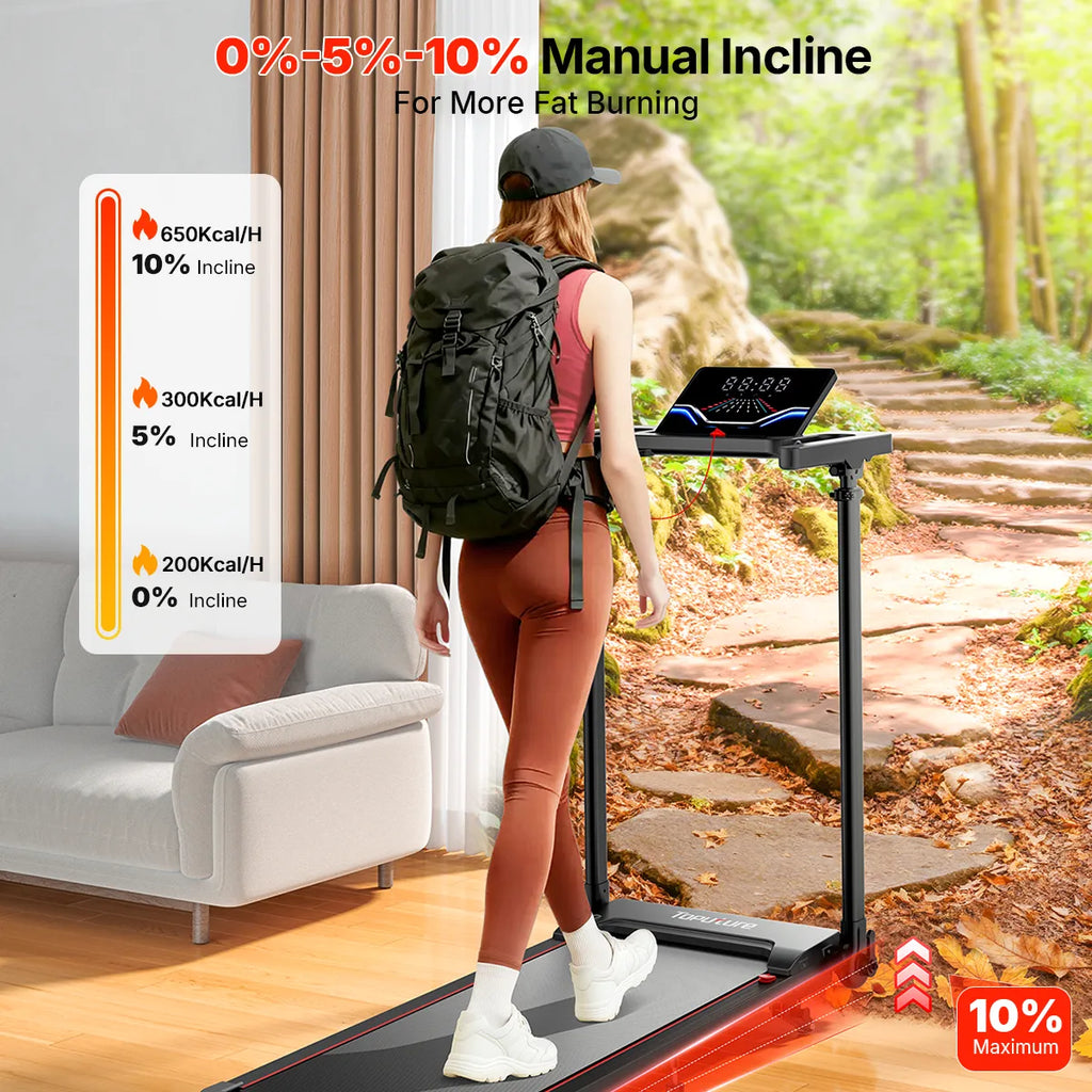 Toputure TP7 Standing Desk Treadmill with Laptop Desk