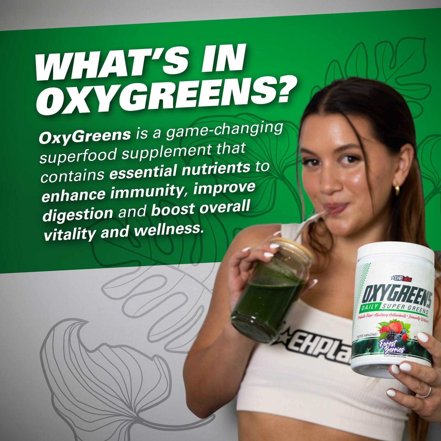 EHP Labs OxyGreens Super Greens Powder | Strawberry Margarita