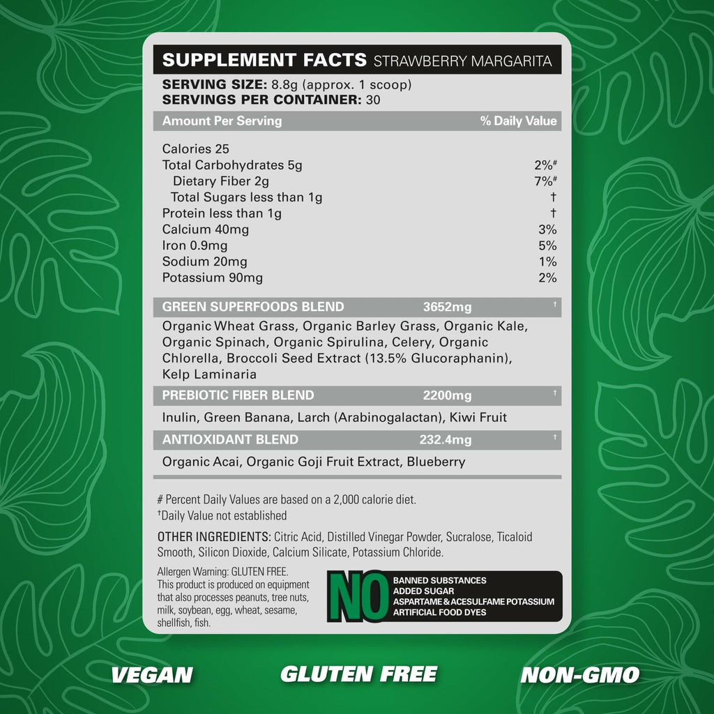 EHP Labs OxyGreens Super Greens Powder | Strawberry Margarita