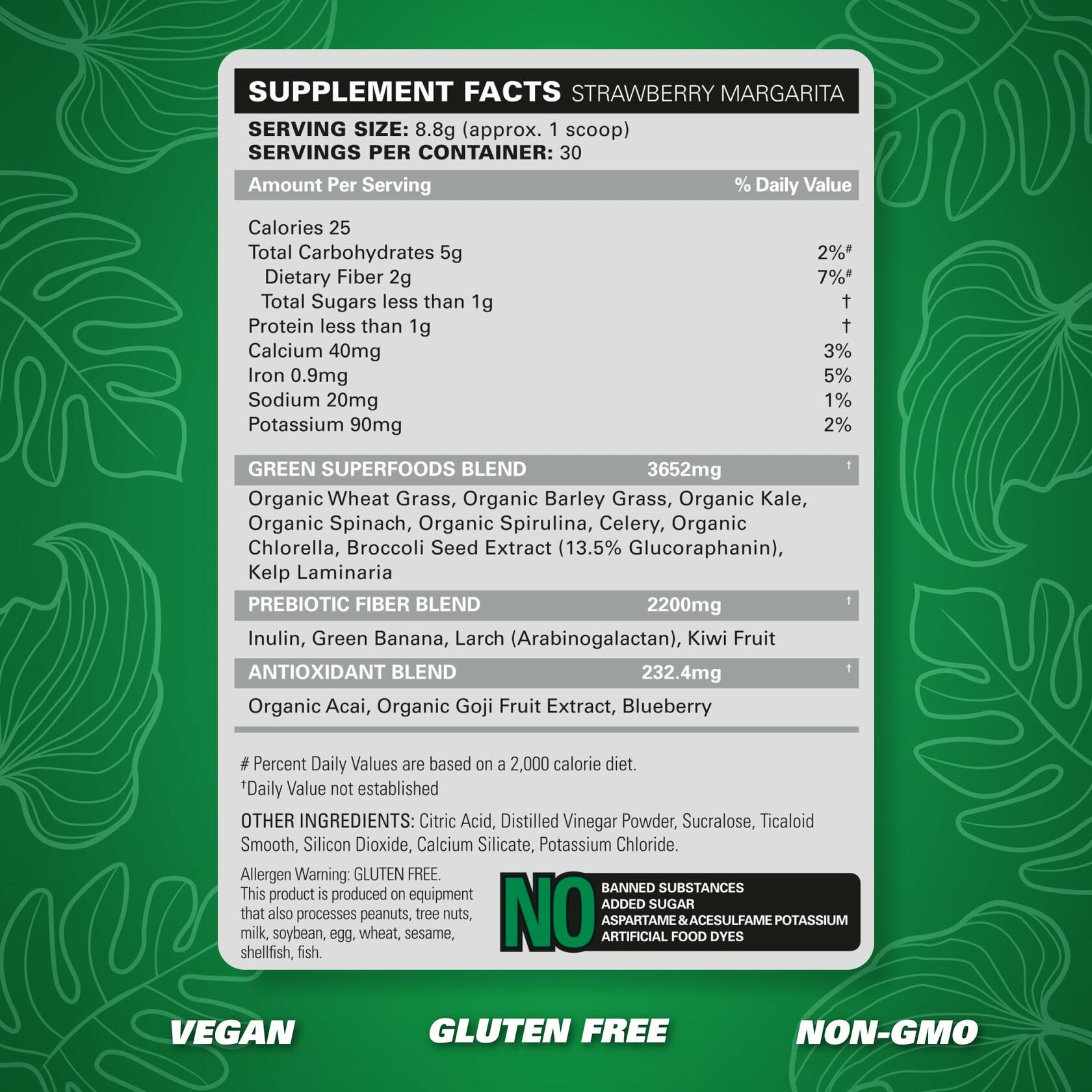 EHP Labs OxyGreens Super Greens Powder | Strawberry Margarita