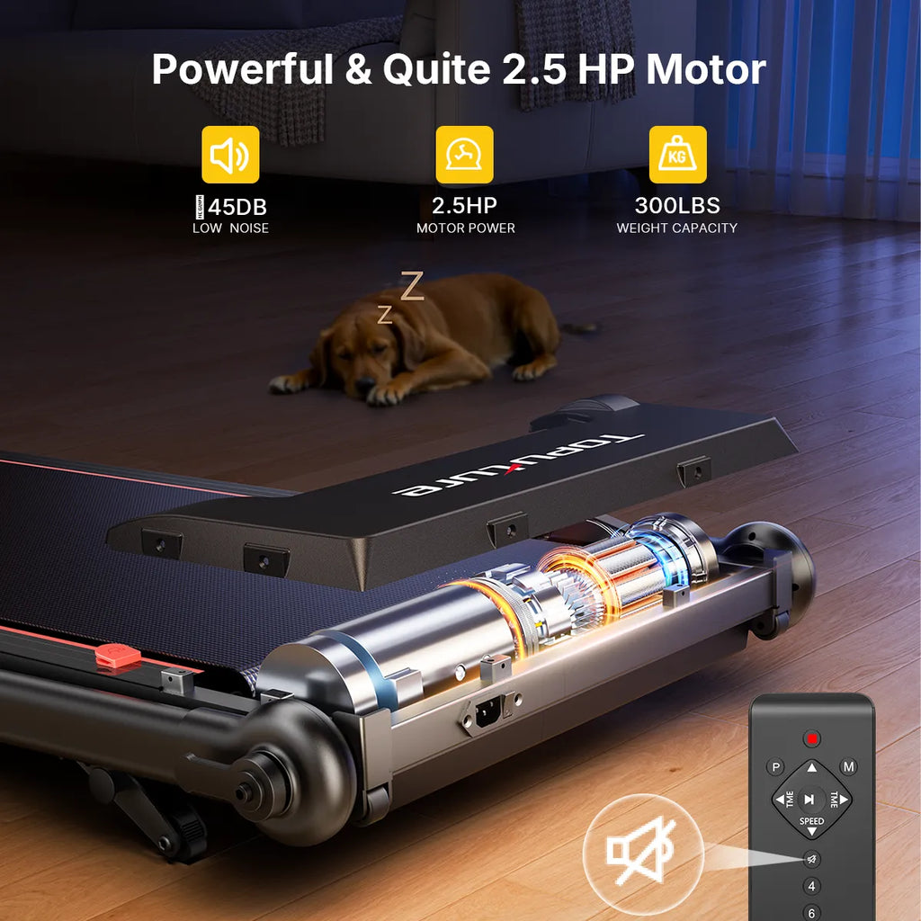 Toputure TP7 Standing Desk Treadmill with Laptop Desk